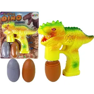 Жидкость для мыльных пузырей LEANToys Dino яйцо жёлтая – средство для детских пузырей