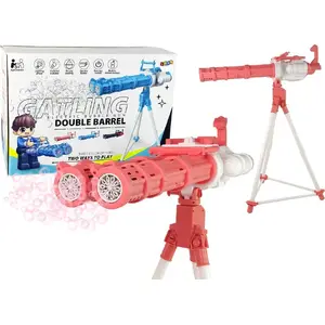 Bubble Machine on Stand LEANToys 14629 — pink handheld/stand-mounted blower for soap bubbles