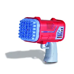 Toy bubble gun Pustefix Bubble Bazooka, recommended age 4+, blue/red