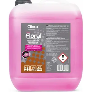 Grīdu tīrīšanas līdzeklis Clinex Floral Blush 10 L — bez svītrām, spīduma efekts, aromatizēts šķīdums