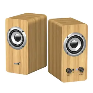 Колонки Genius SP-HF400, светлое деревянное оформление