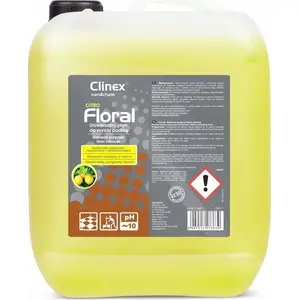 Средство для мытья пола Clinex Floral-Citro 10 л — моющее без разводов для блеска