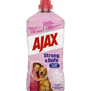 Чистящая жидкость Ajax Universal Strong & Safe 1 л — средство для разных поверхностей