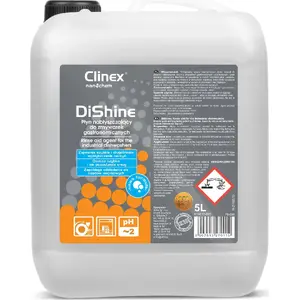Ополаскиватель Clinex DiShine 5L — ополаскивающая жидкость для профессиональных посудомоечных машин, 5 л