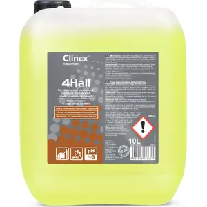 Полимерный концентрат для пола Clinex 4Hall 10L — жидкость для мытья и ухода за покрытиями