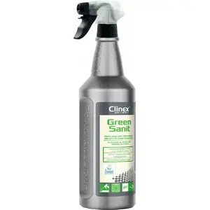 Средство для мытья ванной Clinex Green Sanit жидкость 1 л — дезинфицирующее средство для уборки ванной