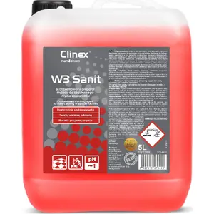 Концентрированное моющее средство Clinex W3 Sanit 5 л — для плитки, полов и стен в санузлах