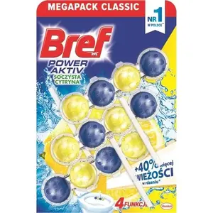 Tualetes poda karājamais tīrītājs Bref Active Lemon 3 x 50 g