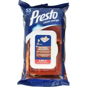 1+1 salvetes un līdzeklis PRESTO Presto 55 gab. koka mēbelēm