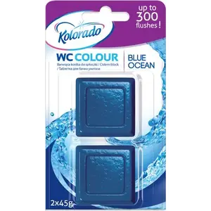 Toilet Tank Dye Tablet Kolorado Kostka for Cisterns Blue Ocean 2×45 g universal
