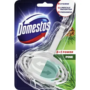 Tualetes bloks Domestos Pine 35 g — tualetes bļodas tīrīšana un svaigums
