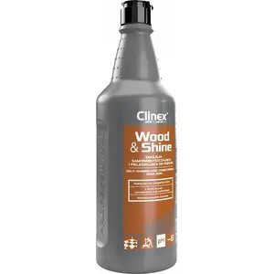 Эмульсия для пола Clinex Wood&Shine 1 л — самоблестящая средство для ухода за деревянными и лакированными полами