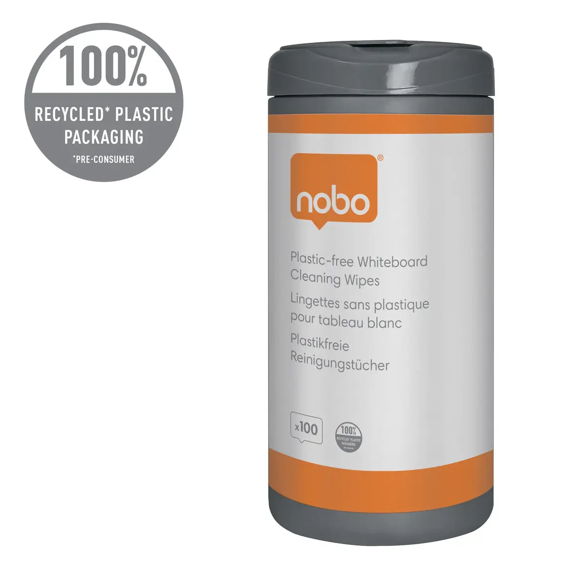 NOBO whiteboard cleaning wipes 1915713, 100 pcs Photo 2