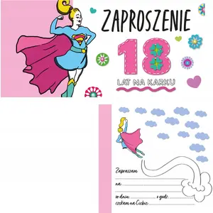 Birthday Invitation Cards HENRY — 18th Birthday, Girl, Pack of 5