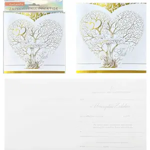 Wedding invitation cards TEKA Zaproszenie ślub 5szt — pack of 5 invitations