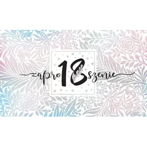 Invitation cards set KUKARTKA ZP-012 for 18th birthday, pack of 5