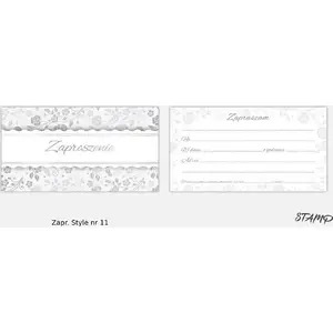Ielūgumu kartes Stamp Style raksts nr. 11 — iepakojums 10 gab.