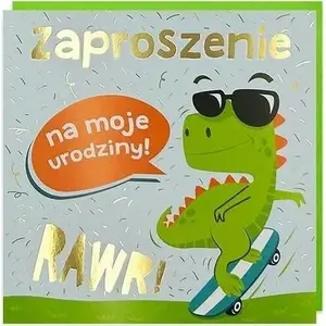 Invitation cards KUKARTKA Zaproszenie Urodziny 5 pcs — birthday invitation set