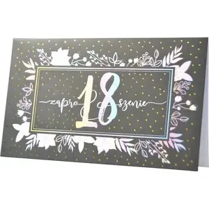 Invitation cards KUKARTKA ZP-009 for 18th birthday, pack of 5