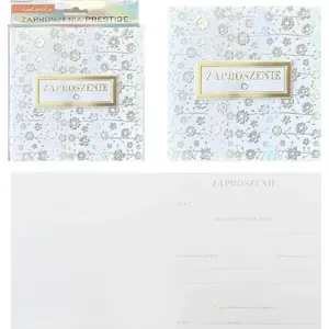 Invitation cards set KUKARTKA Zaproszenie 5szt — paper invitations, pack of 5