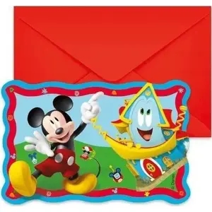 Invitation cards GoDan Mickey Rock The House, 6 pcs — themed party invitations