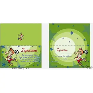 Ielūgumu kartiņas Stamp Young Zēns dizains Nr.01 10 gab.