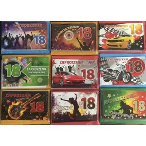 Invitations Panorama 18th birthday gold-foiled pack of 10