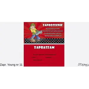 Пригласительные карты Stamp Young мальчик узор №11 10 шт