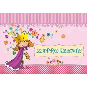 Invitation cards KUKARTKA ZZ-054 — birthday princess design, pack of 5