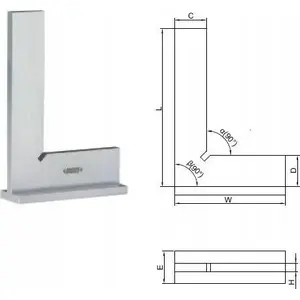 INSIZE Insize KATOWNIK 150/100 MKSC KL.0 precision square gauge