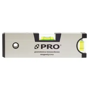 Pocket spirit level PRO anodized with magnet 17 cm model 100-A6-017
