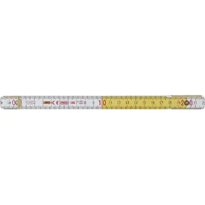 Folding Wooden Measuring Rod 2 m, NEO tools 74-020, white-yellow