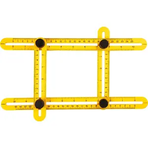 Measuring square rule Topex 16B476 — metal angle ruler for layout and marking
