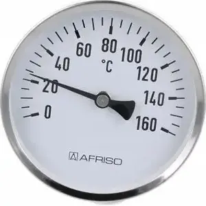 Bimetal Thermometer Afriso BiTh100 40 mm 0–160°C 1/2" axial connection