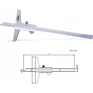 Depth Gauge INSIZE 1240-200 — measuring range 0–200 mm, resolution 0.05 mm