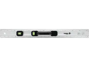 Lineāls Vorel 19770 600 mm — alumīnija ar PVC malu, 1 gab.