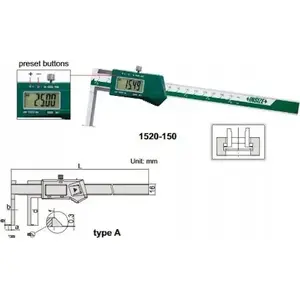 Caliper INSIZE SUWMIARKA SPEC. 11-150 digital 0.01 mm accuracy 1520-150