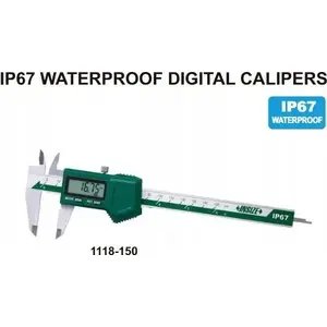 Digital Caliper INSIZE SUWMIARKA 200 mm IP67 8-bit 3V ABS/SQ with Calibration Certificate