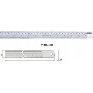 Caliper INSIZE 7110-300 — metal vernier caliper L=300 mm (8")