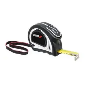 Measuring tape Dedra M876P 25 mm blade, 8 m length, auto-lock, strap hanger