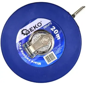 Measuring tape GEKO PVC 20 m — retractable tape measure, PVC-coated blade, 20m length