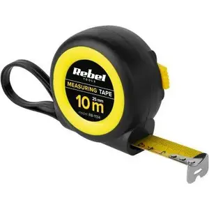 Tape measure Rebel Miara steel 10 m × 25 mm, model RB-1134