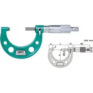 Micrometer INSIZE MIKROMETR 200-225 STANDARD — 200–225 mm measurement range