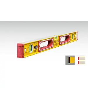 Spirit Level STABILA Type 196-2 — Torpedo/Box Level, Length 1.83 m, Red/Yellow
