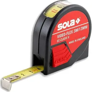 Measuring tape SOLA Video-Flex VF 3 m — flexible 3-meter tape measure, model 50012901