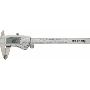 Digital Caliper Högert Technik HT4M274, measuring range 150 mm, metal body, digital readout