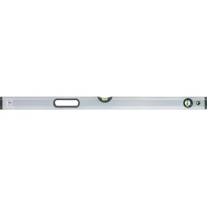 Spirit level Expert+ MN-70-540 anodized 100 cm silver with 90° and 0° vials and mounting bracket