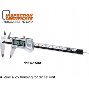 Caliper INSIZE 1114-150A digital 150 mm with zinc case and roll, 6 graduations