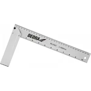 Aluminum construction square Dedra ML2062 300 x 165 mm, angle measuring tool
