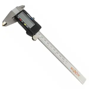 Digital caliper BOXER 150 mm stainless steel, 0–150 mm measurement range, digital LCD